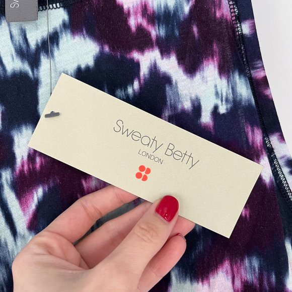 Sweaty Betty Easy Peazy Blue Flow Print Sustainable Vest Tank Top 8-10 - Picture 8 of 13